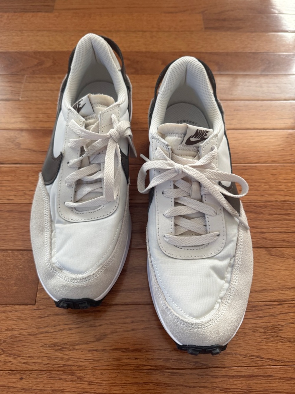 Nike Waffle Debut Sneakers – DH9523-107 | White/Baroque Brown-Wms Sz 10.5